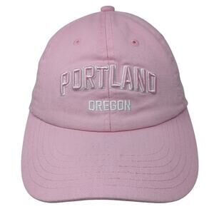 Portland Oregon Slideback Baseball Cap Pink One Size Embroidered By Elidan